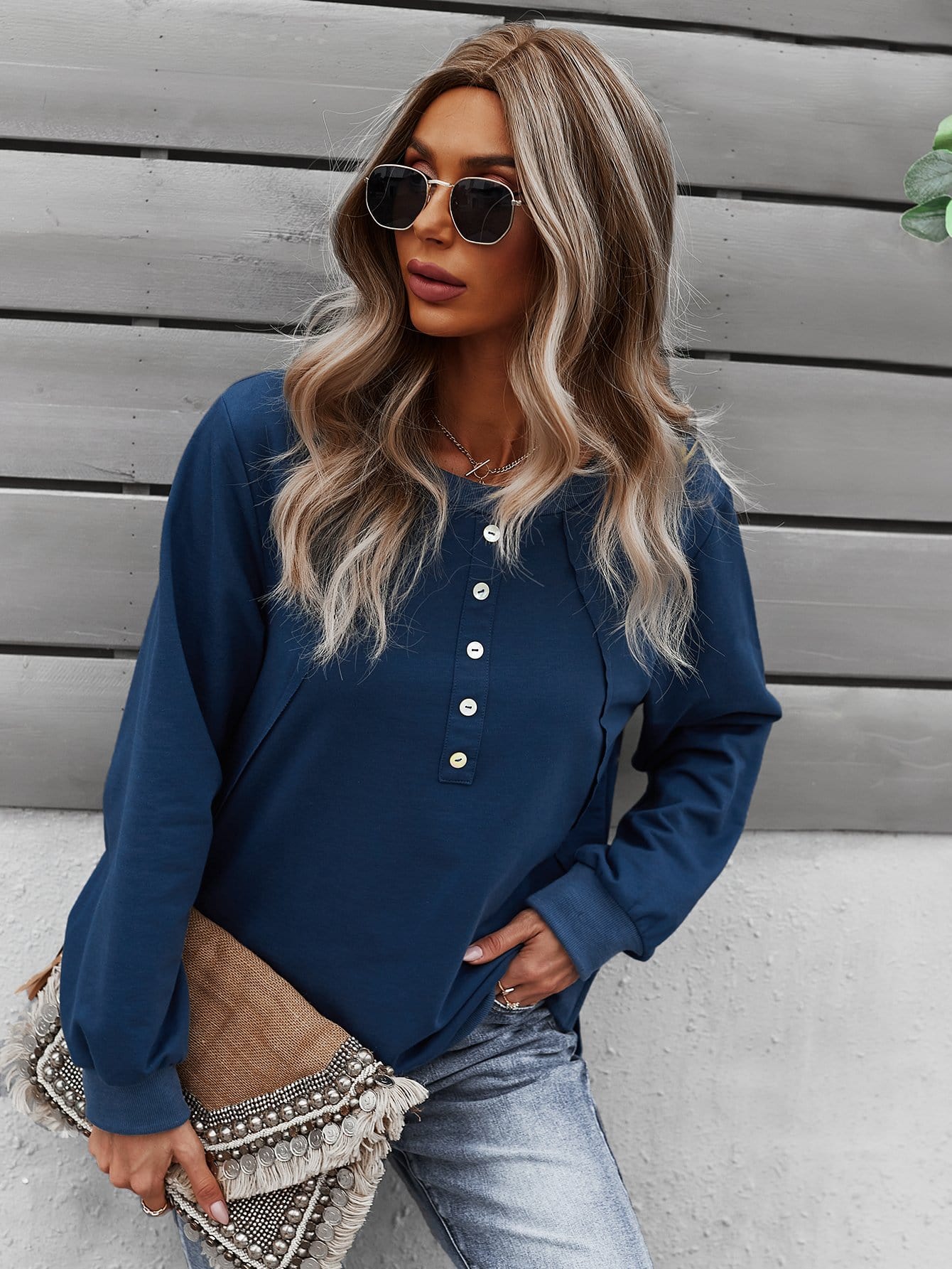 Half Button Front Sweater - Image 21