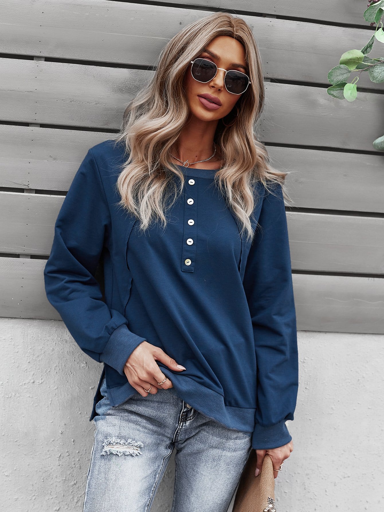 Half Button Front Sweater - Image 22