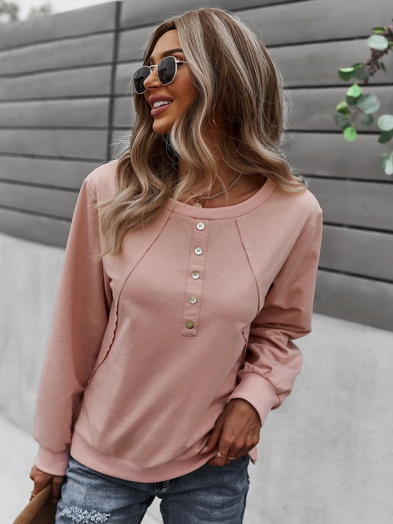 Half Button Front Sweater - Image 3