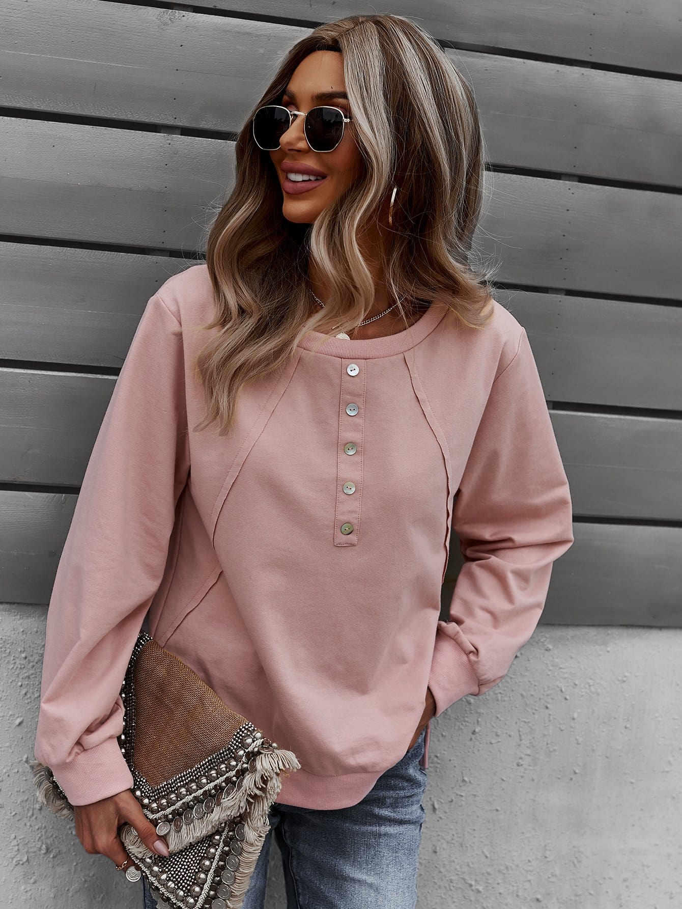 Half Button Front Sweater - Image 4