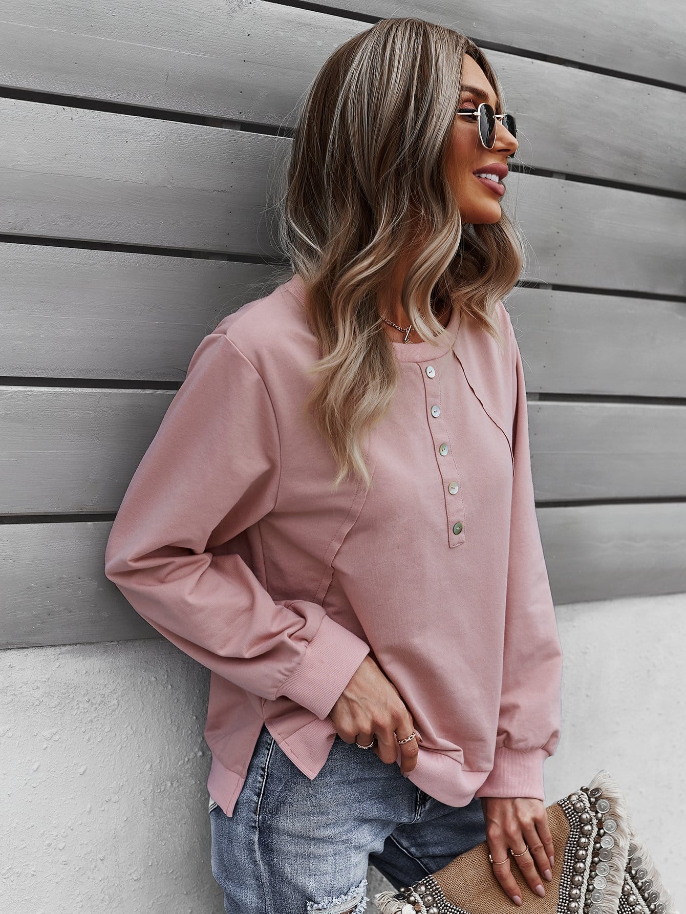 Half Button Front Sweater - Image 5