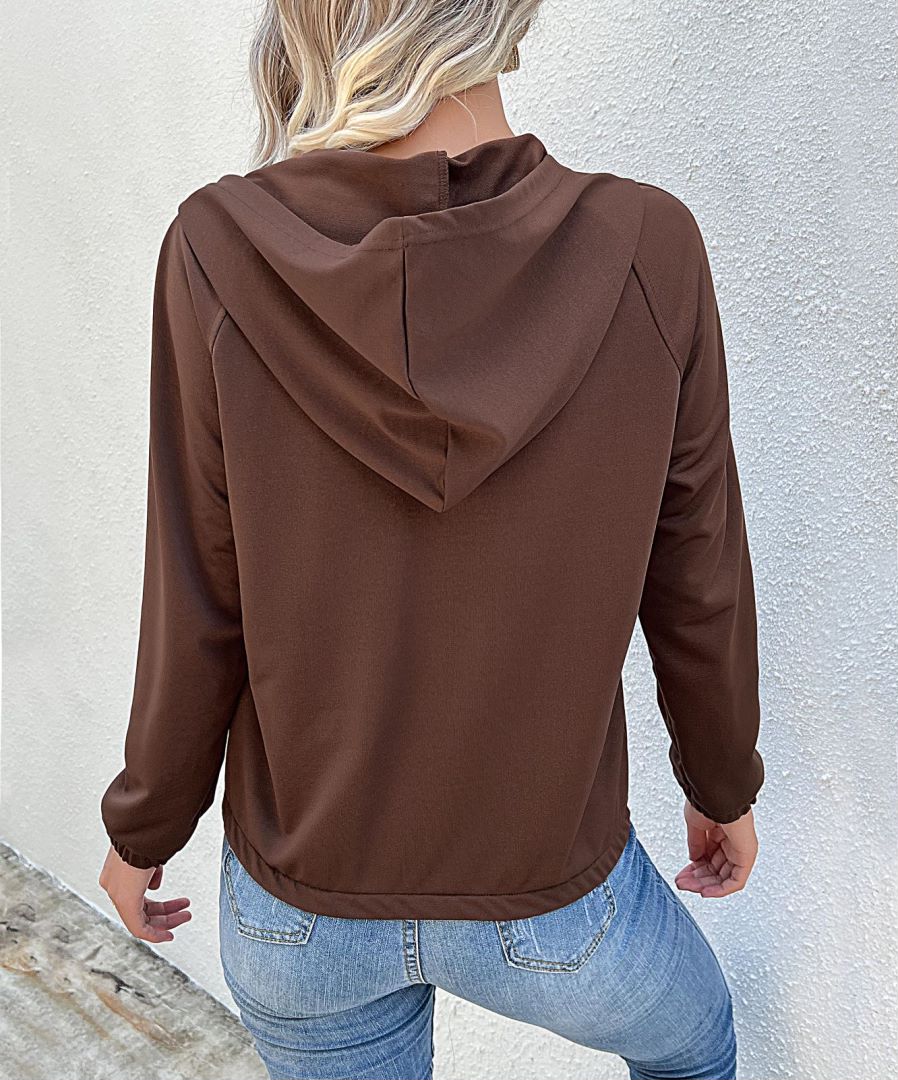 Half Button Hooded Sweatshirt - Image 13