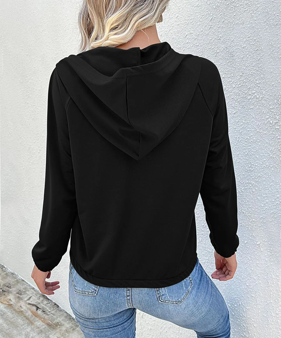 Half Button Hooded Sweatshirt - Image 6
