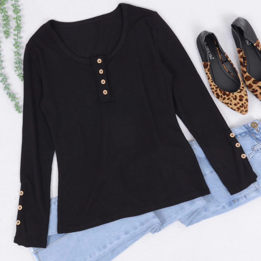 Half Button Placket Tee - Image 2