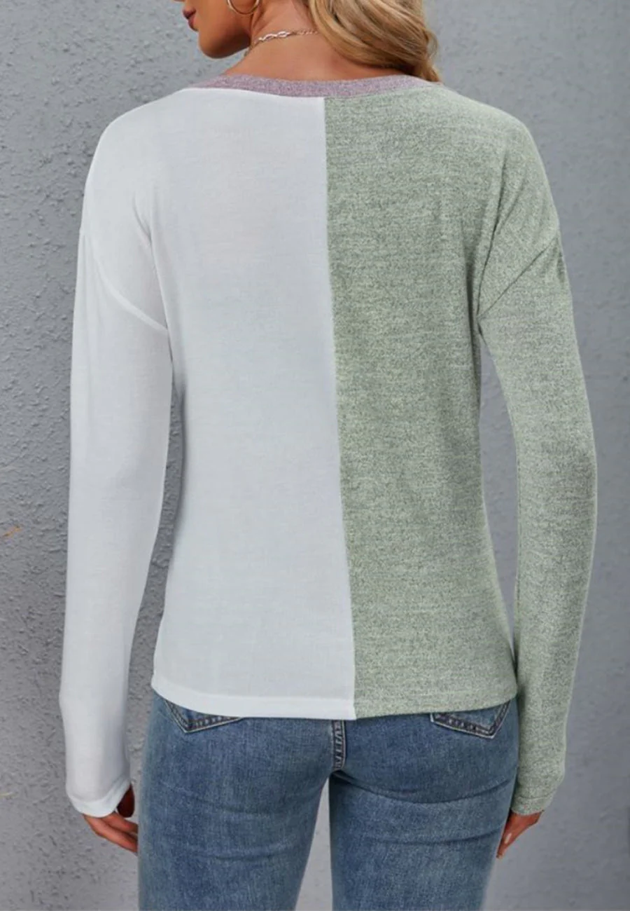 Half Color Block Sweater - Image 11