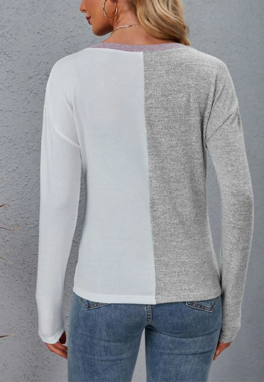 Half Color Block Sweater - Image 17