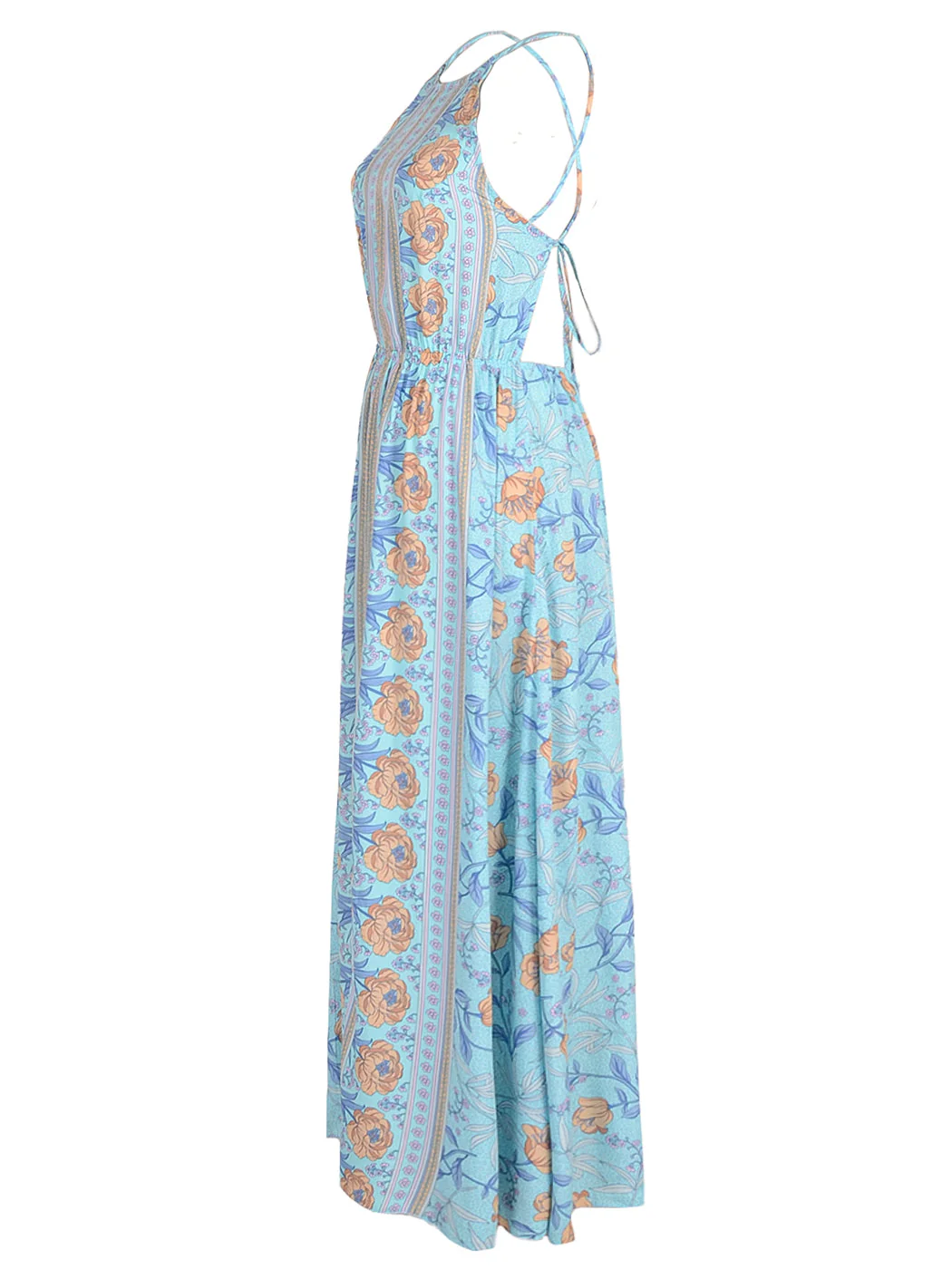 Halter Neck Backless Floral Dress - Image 7