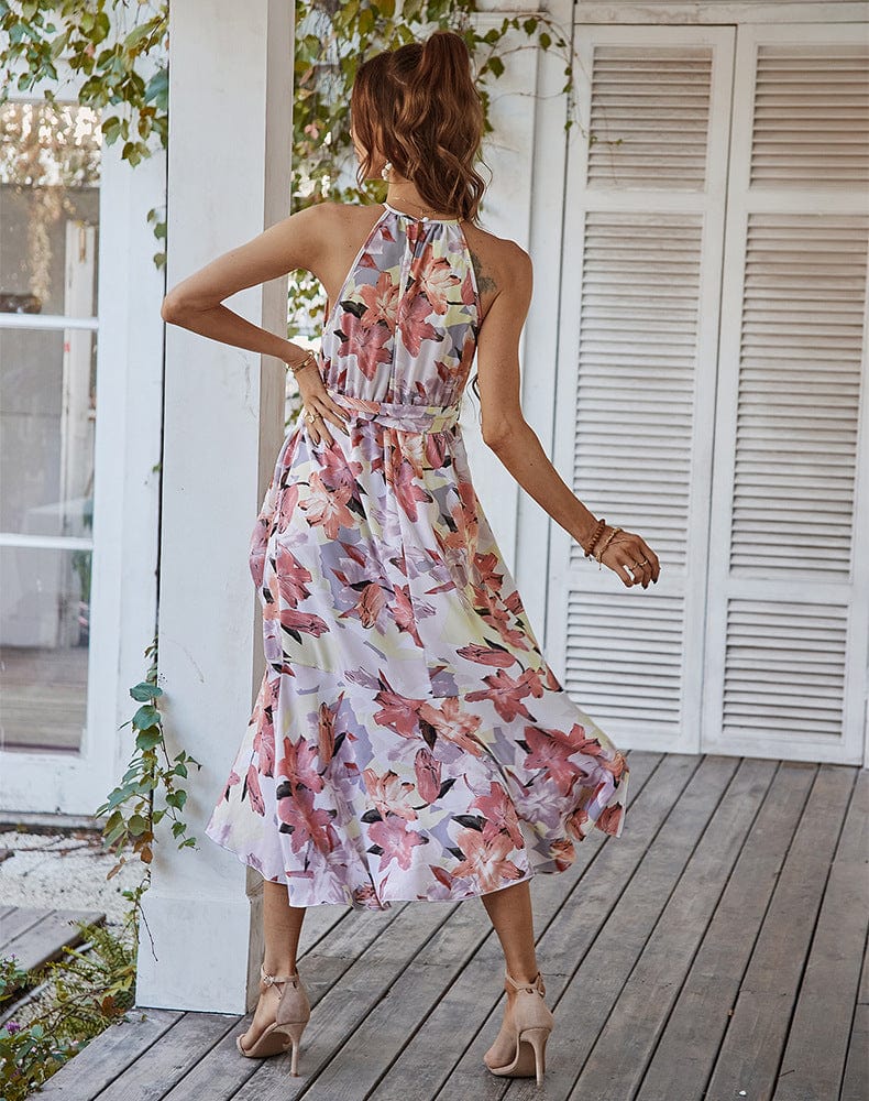 Halter Neck Overlap Dress - Image 8