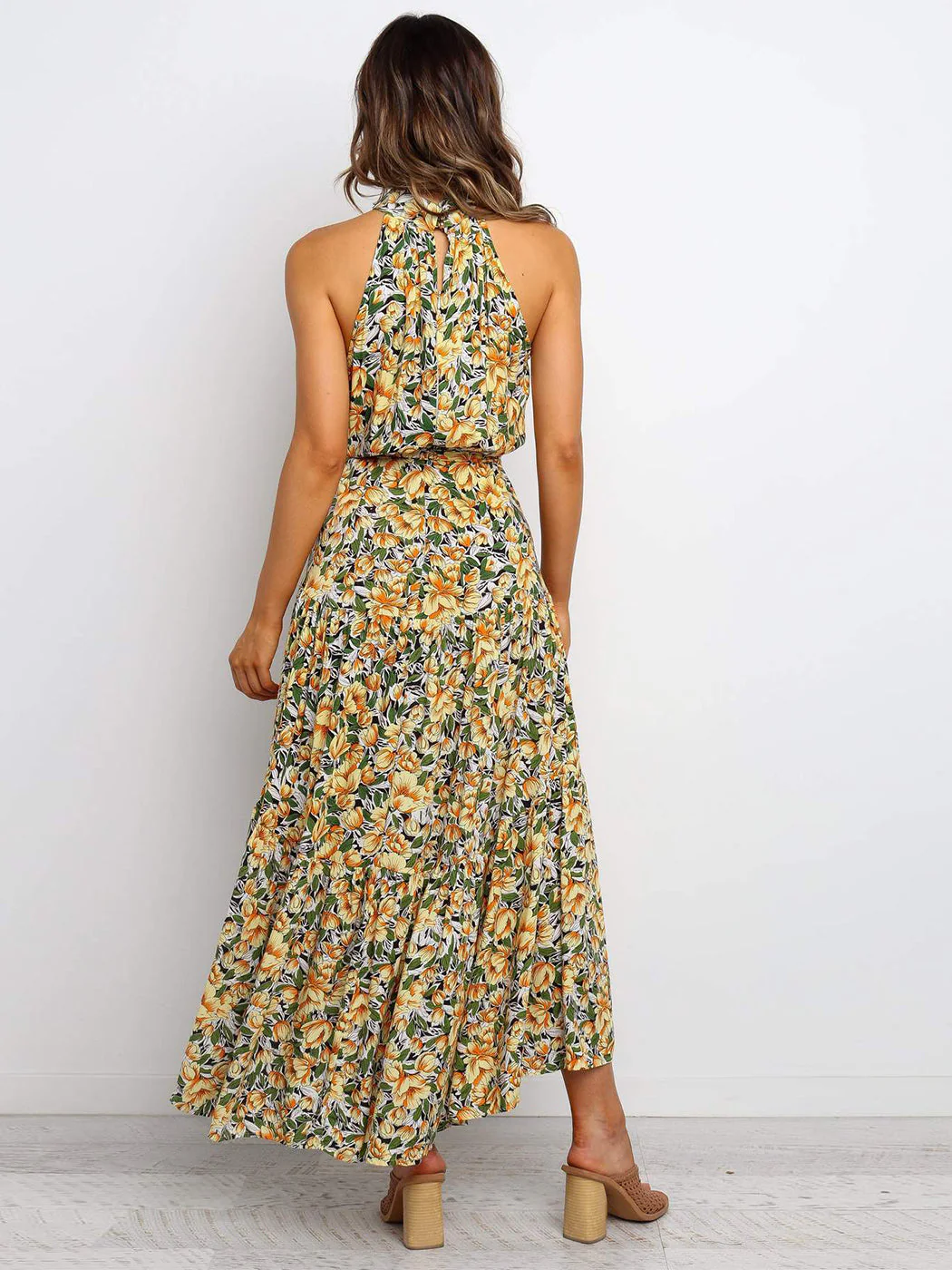 Halter Neck Ruffle Maxi Dress - Image 22