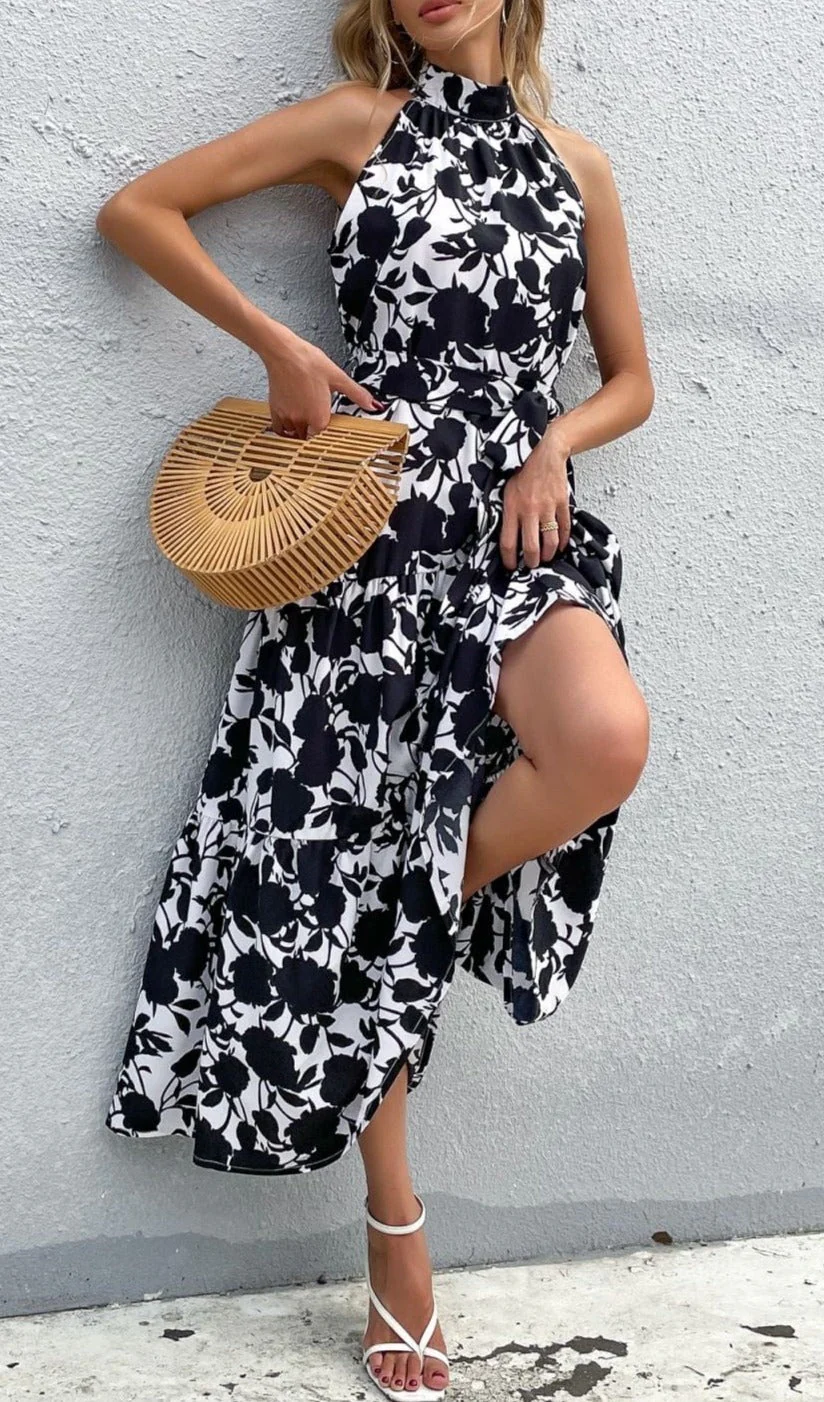 Halter Neck Tiered Summer Dress - Image 17