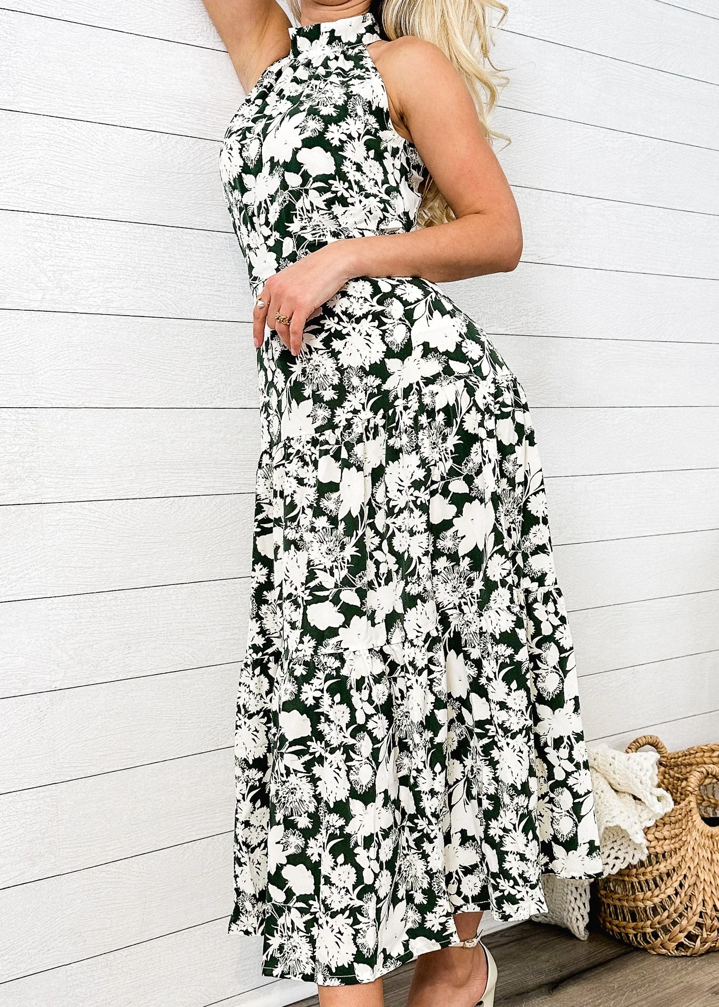 Halter Neck Tiered Summer Dress - Image 2
