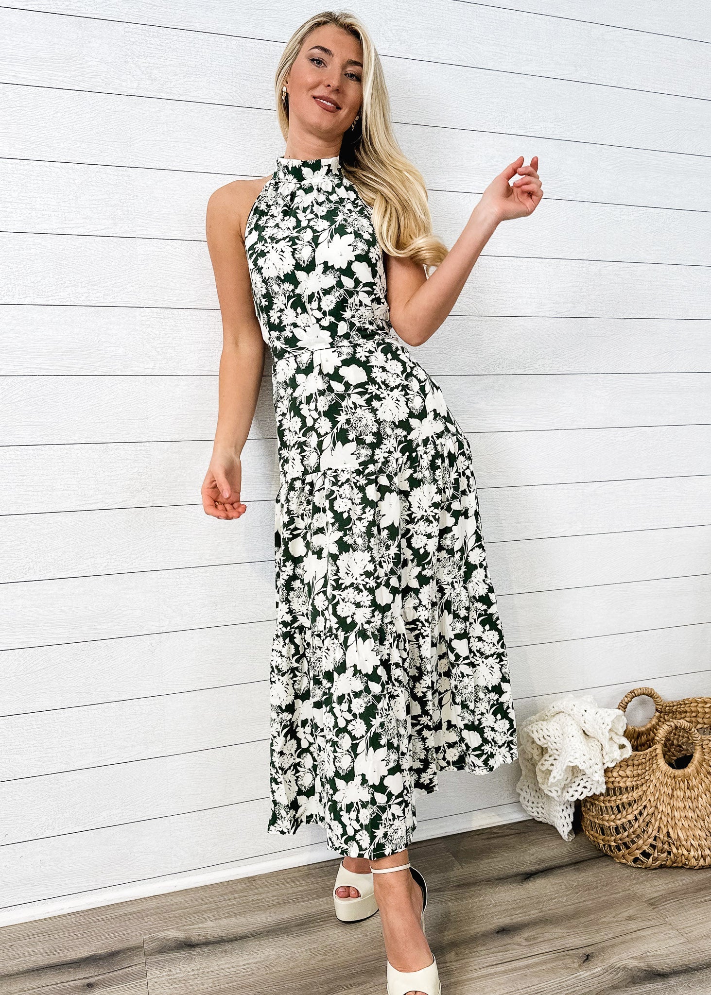 Halter Neck Tiered Summer Dress - Image 4
