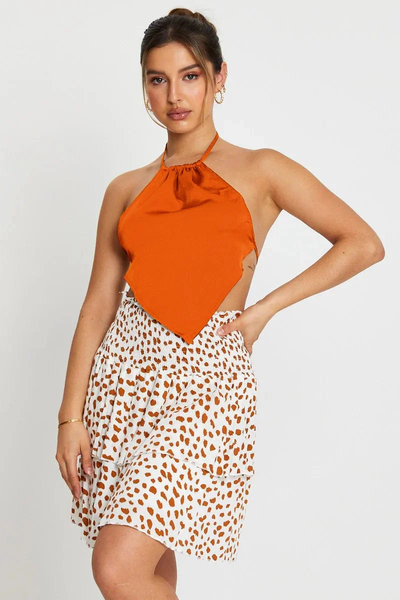Halter Open Back Bandana Scarf Tie Top - Image 16