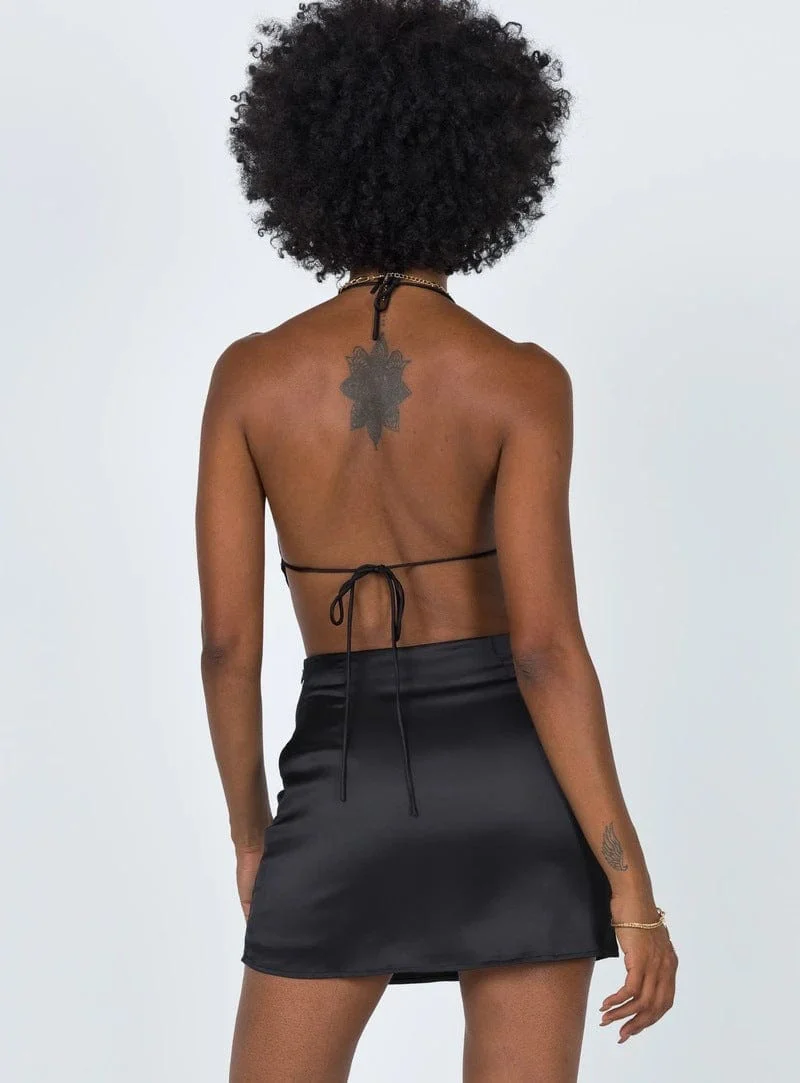 Halter Open Back Bandana Scarf Tie Top - Image 6