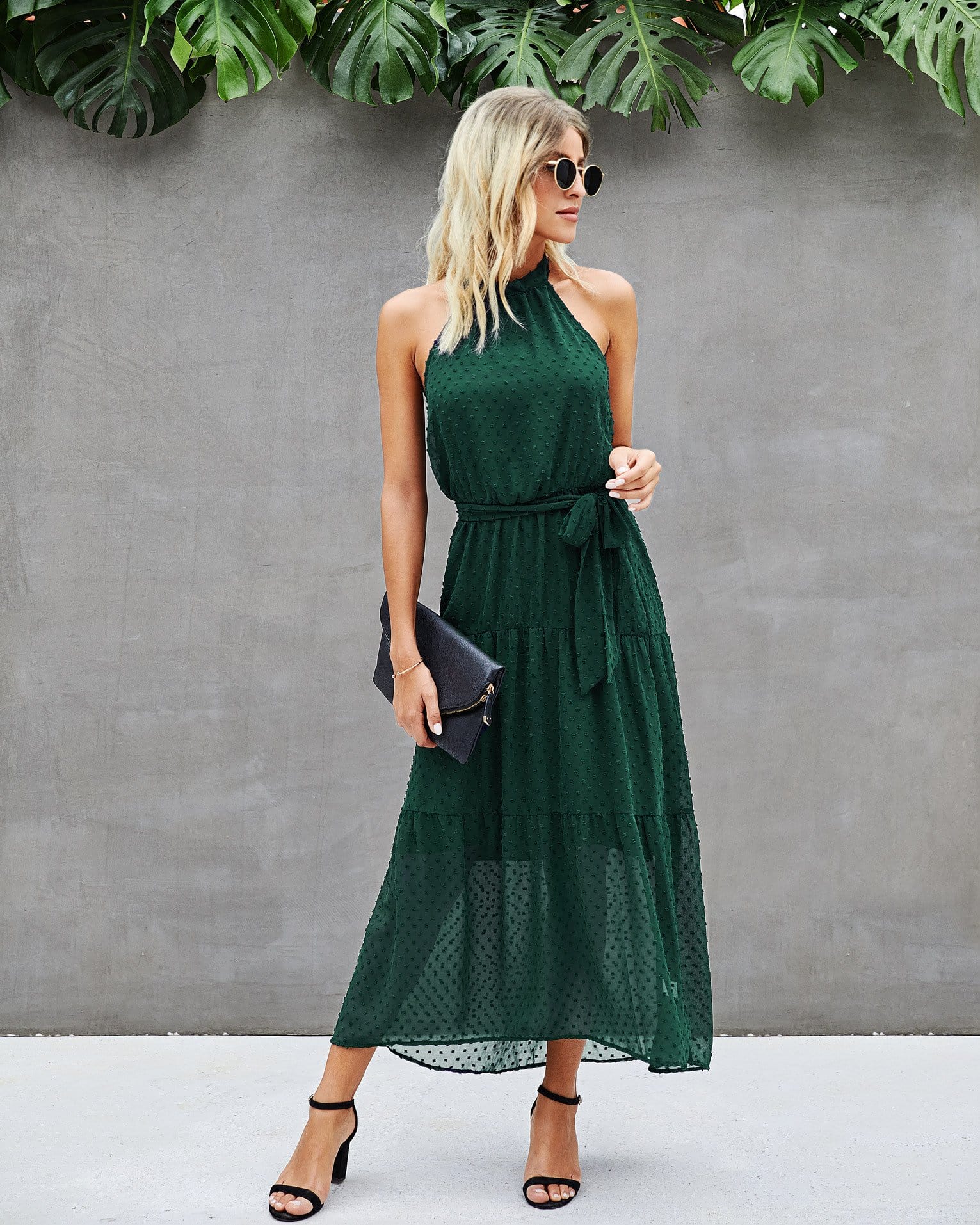 Halter Swiss Dot Sheer Dress - Image 5