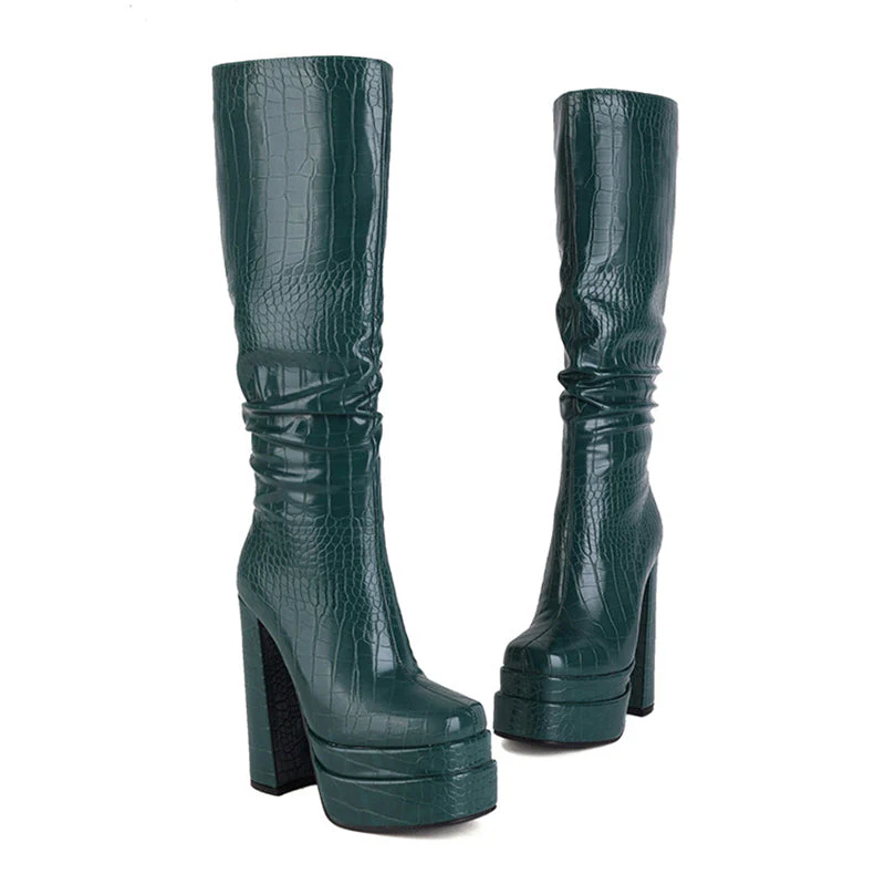 Handmade Chunky Heels Shoes - Image 11