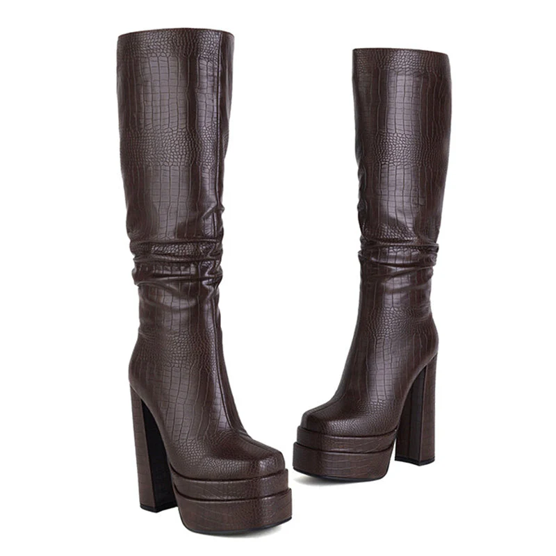 Handmade Chunky Heels Shoes - Image 6