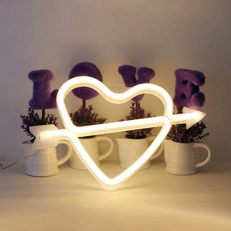 Heart & Arrow Neon Light Sign - Image 3
