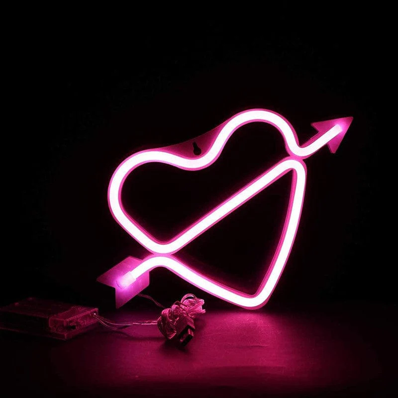 Heart & Arrow Neon Light Sign - Image 6