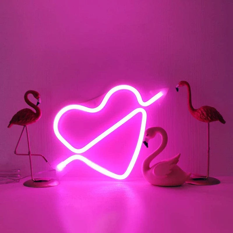 Heart & Arrow Neon Light Sign - Image 7