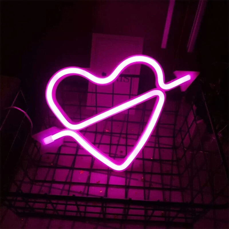 Heart & Arrow Neon Light Sign - Image 9