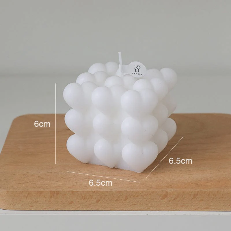 Heart Bubbles Cube Candle - Image 7
