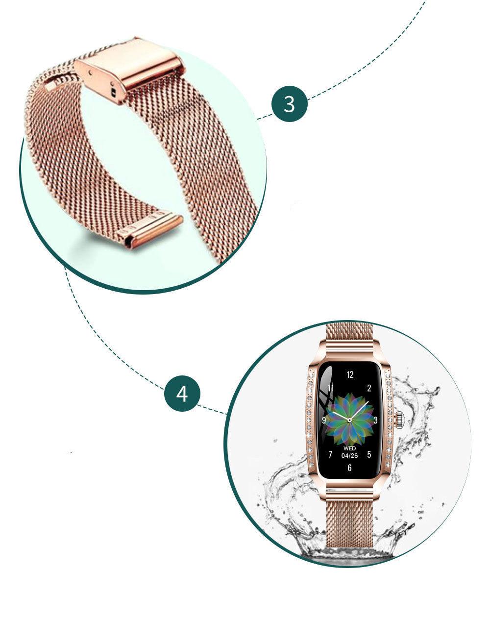 Heart Rate Blood Pressure Monitoring Physiological Cycle Music Watch - Image 6