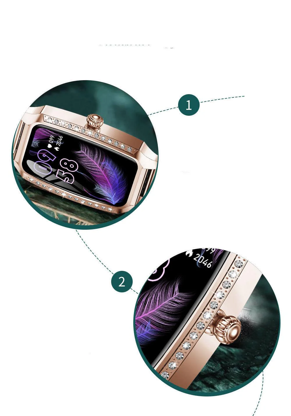 Heart Rate Blood Pressure Monitoring Physiological Cycle Music Watch - Image 8