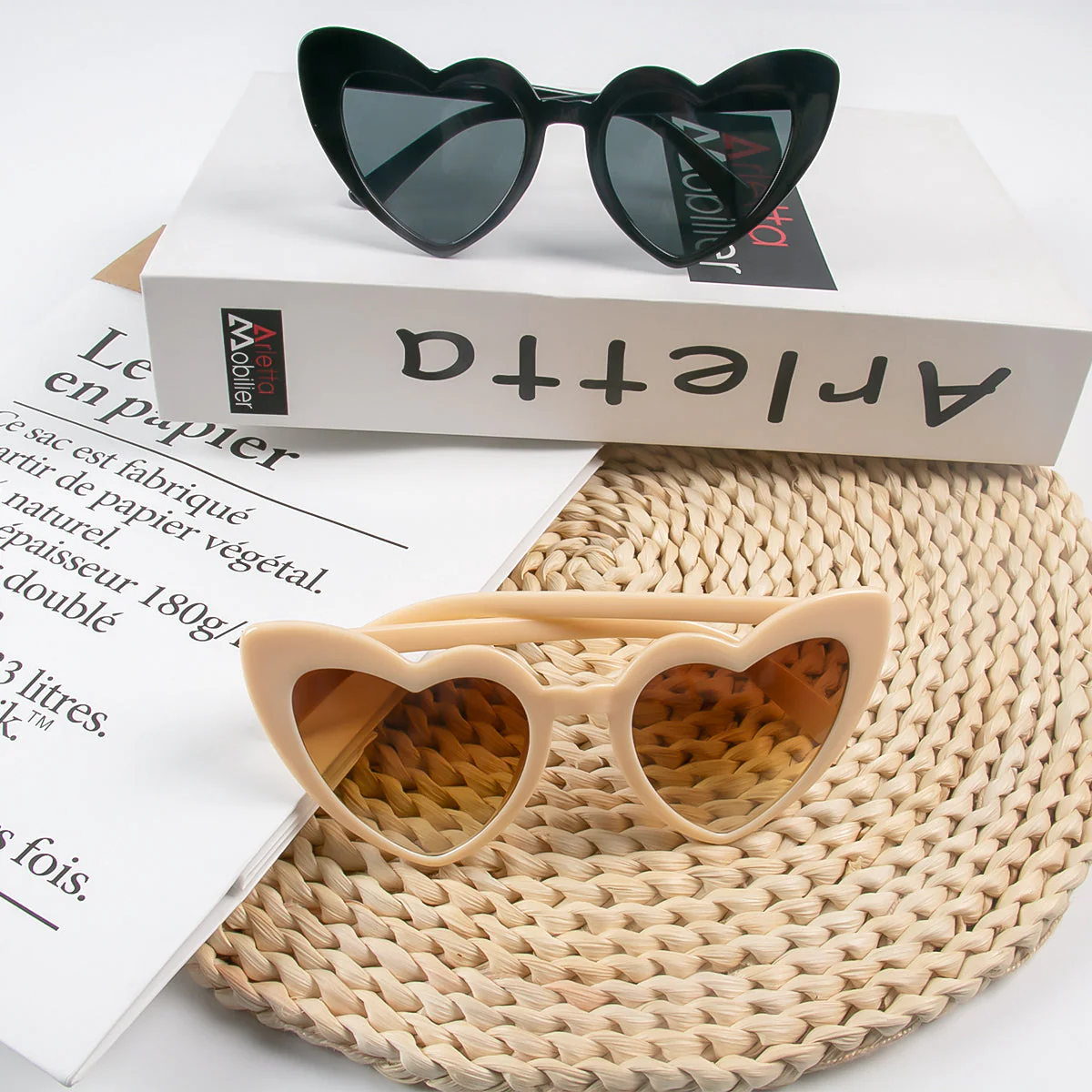 Heart-Shaped Cat Eye Sunglasses for Women - Image 8