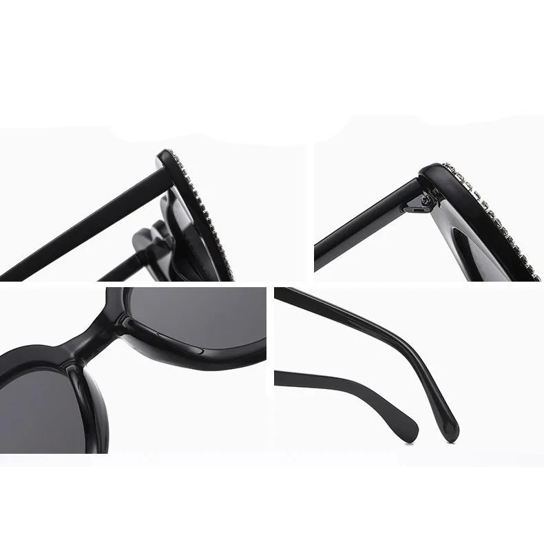 Heart-Shaped Rhinestone Cat Eye Y2K Sunglasses - Image 15