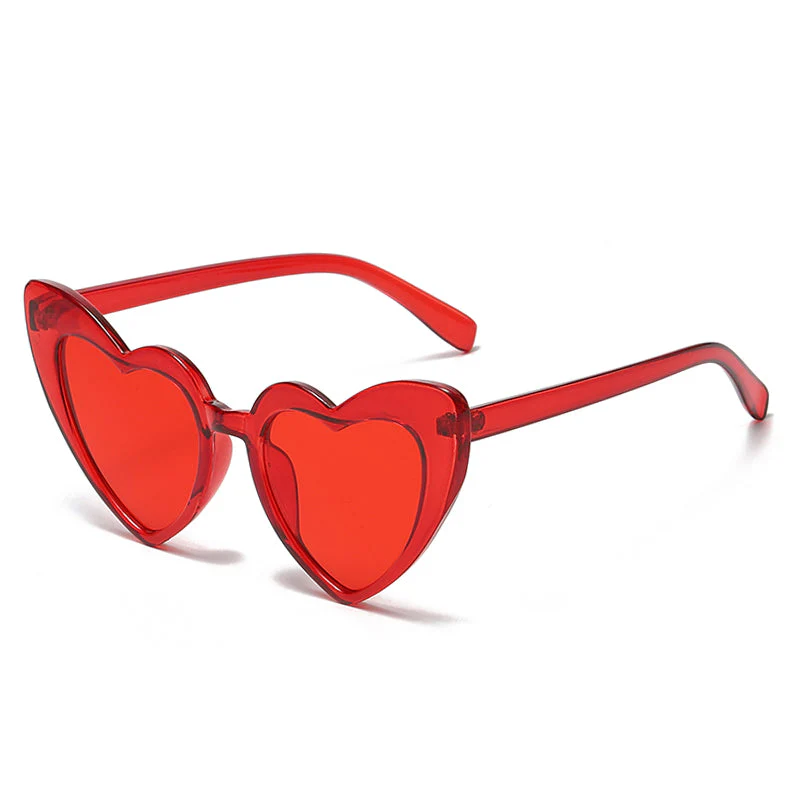 Heart-Shaped Rhinestone Cat Eye Y2K Sunglasses - Image 3
