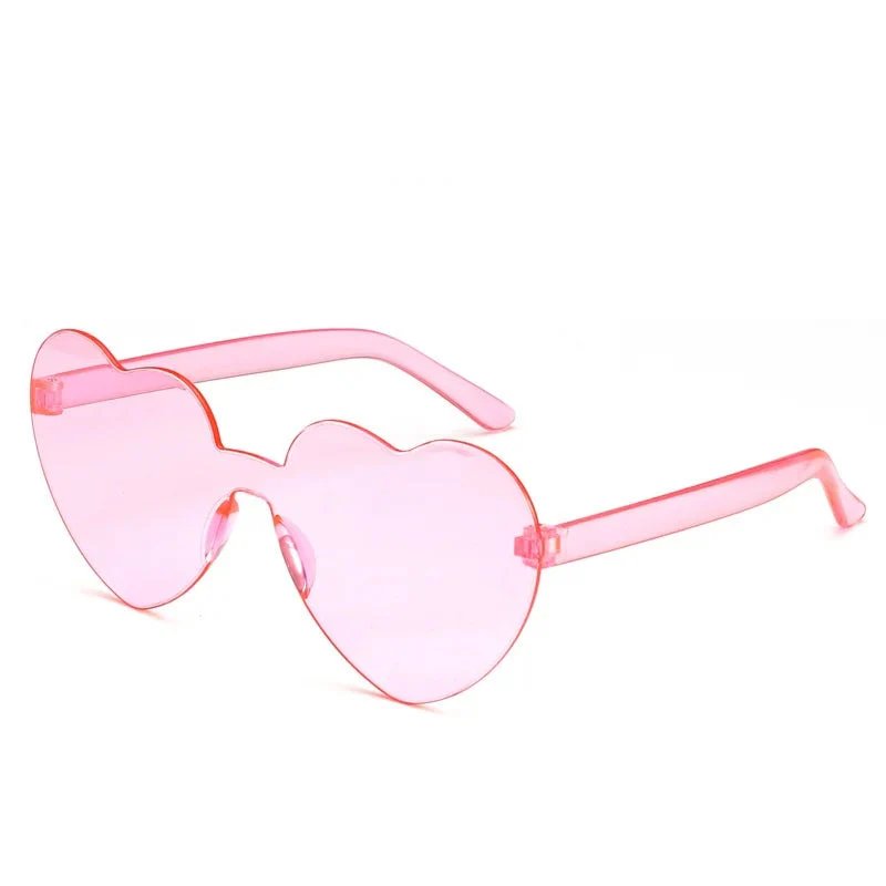 Heart-Shaped Rimless Polarized Sunglasses for Girls - Image 2
