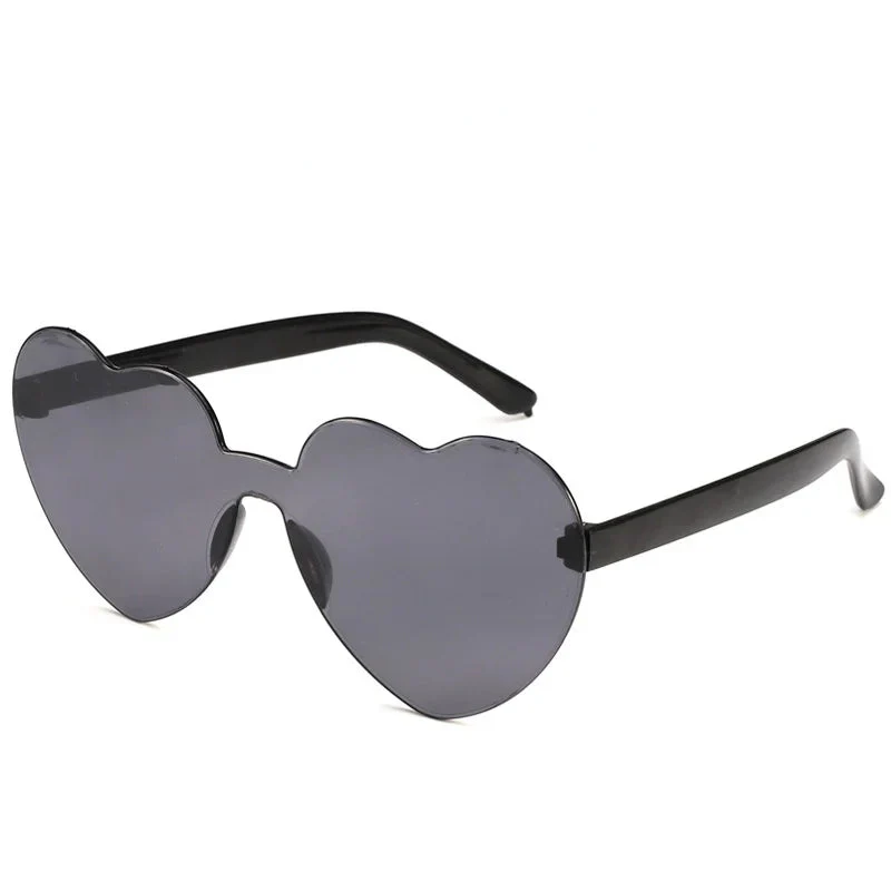 Heart-Shaped Rimless Polarized Sunglasses for Girls - Image 3