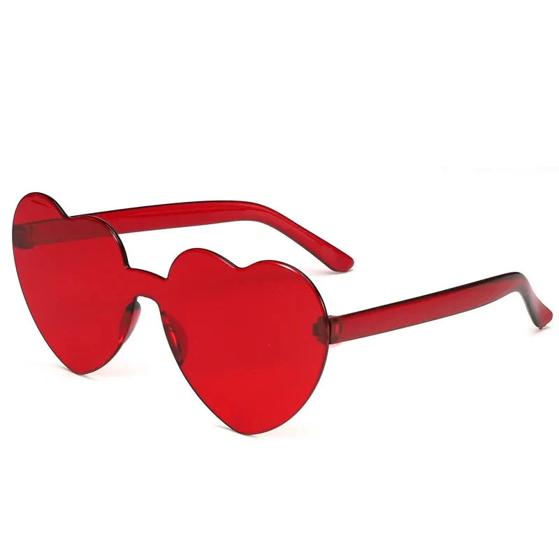 Heart-Shaped Rimless Polarized Sunglasses for Girls - Image 4