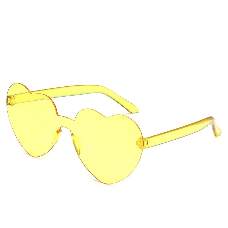 Heart-Shaped Rimless Polarized Sunglasses for Girls - Image 5