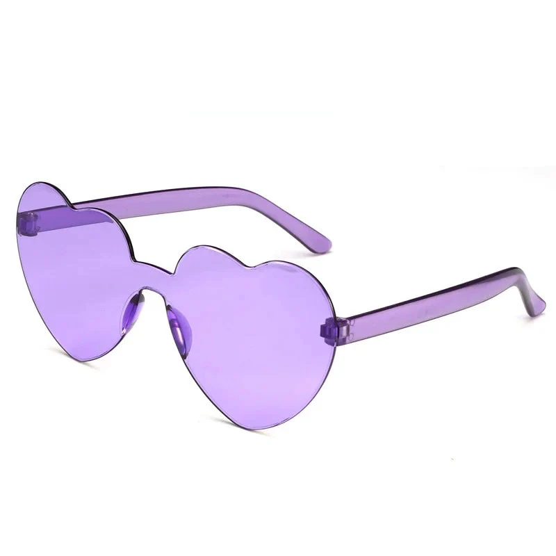 Heart-Shaped Rimless Polarized Sunglasses for Girls - Image 7