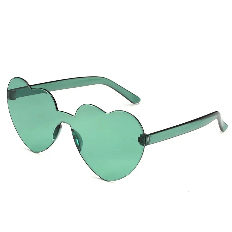 Heart-Shaped Rimless Polarized Sunglasses for Girls - Image 8