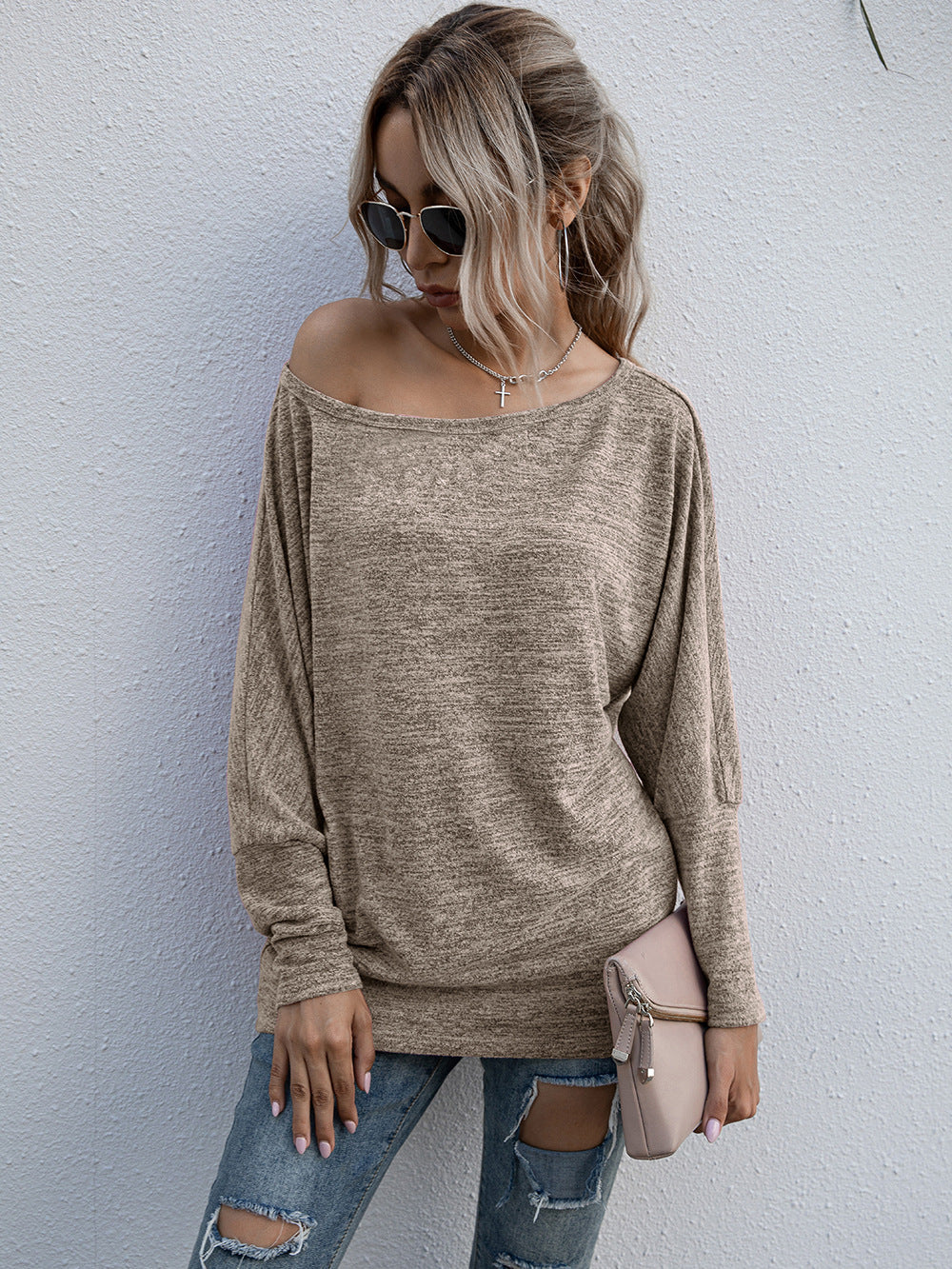 Heather Knit Boatneck Pullover - Image 22
