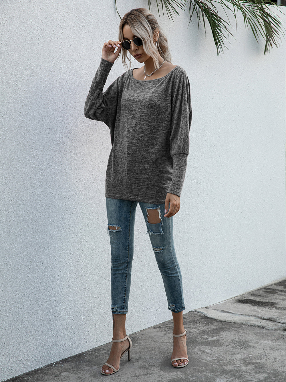 Heather Knit Boatneck Pullover - Image 8