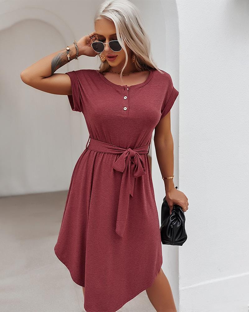 Henley Tie Front Dress - Image 11
