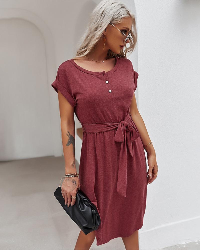 Henley Tie Front Dress - Image 12