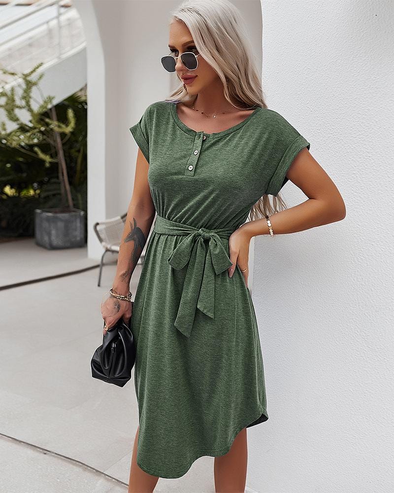 Henley Tie Front Dress - Image 16