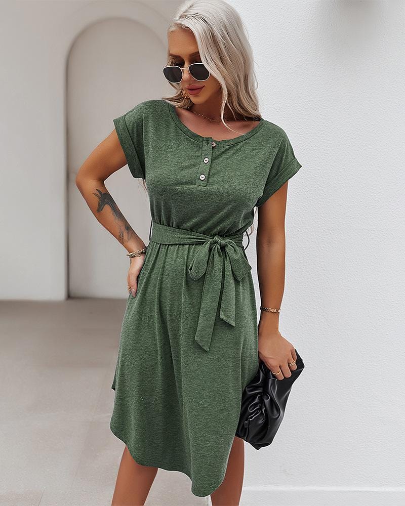 Henley Tie Front Dress - Image 17
