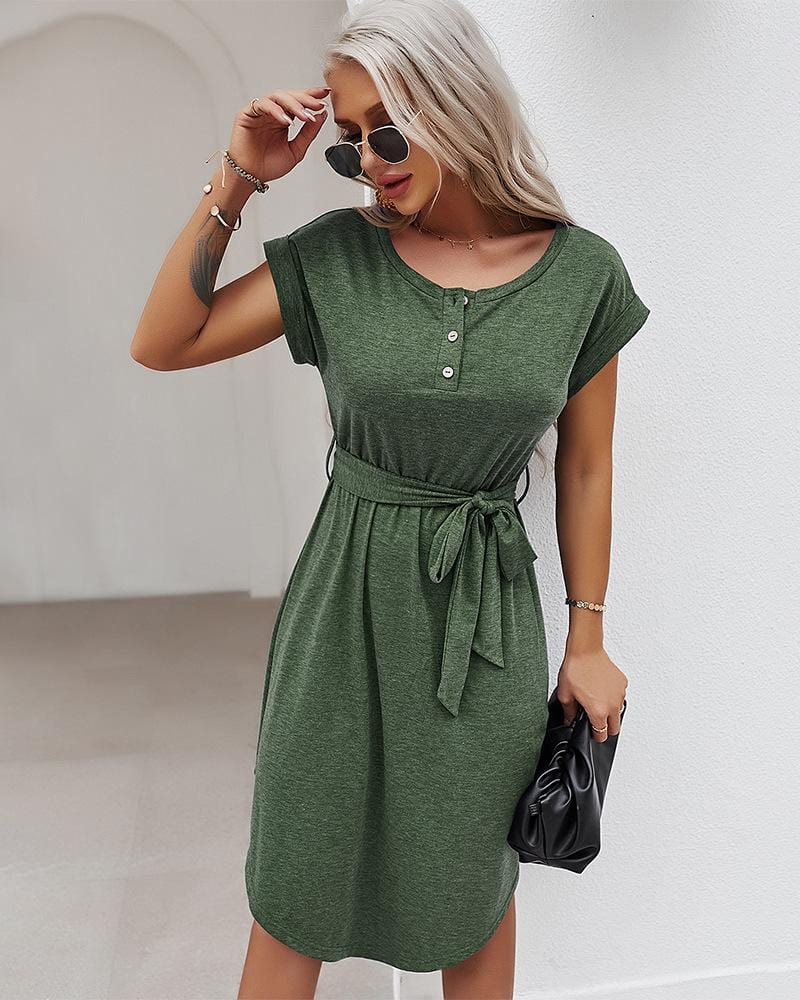 Henley Tie Front Dress - Image 18