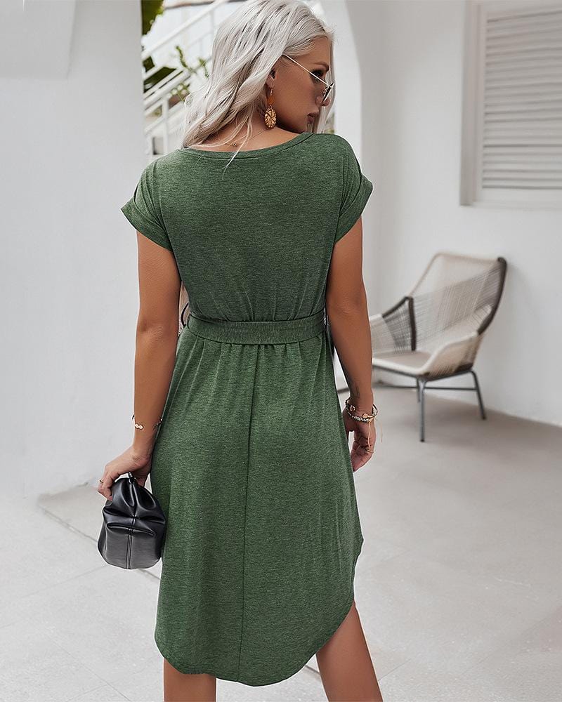Henley Tie Front Dress - Image 19