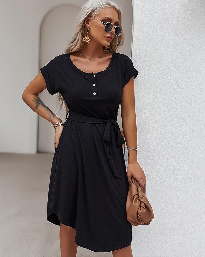 Henley Tie Front Dress - Image 3