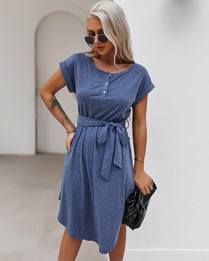 Henley Tie Front Dress - Image 8