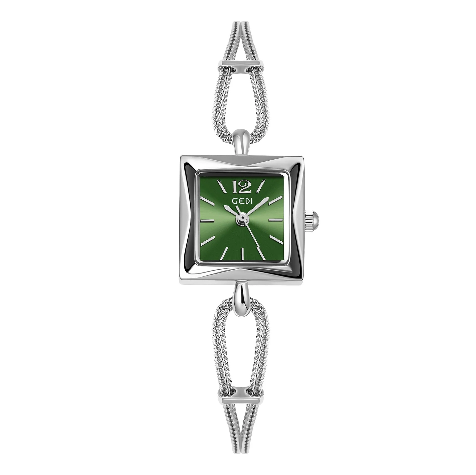 High-grade Simple Small Square Plate Alloy Bracelet Watch Antique Style - Image 13