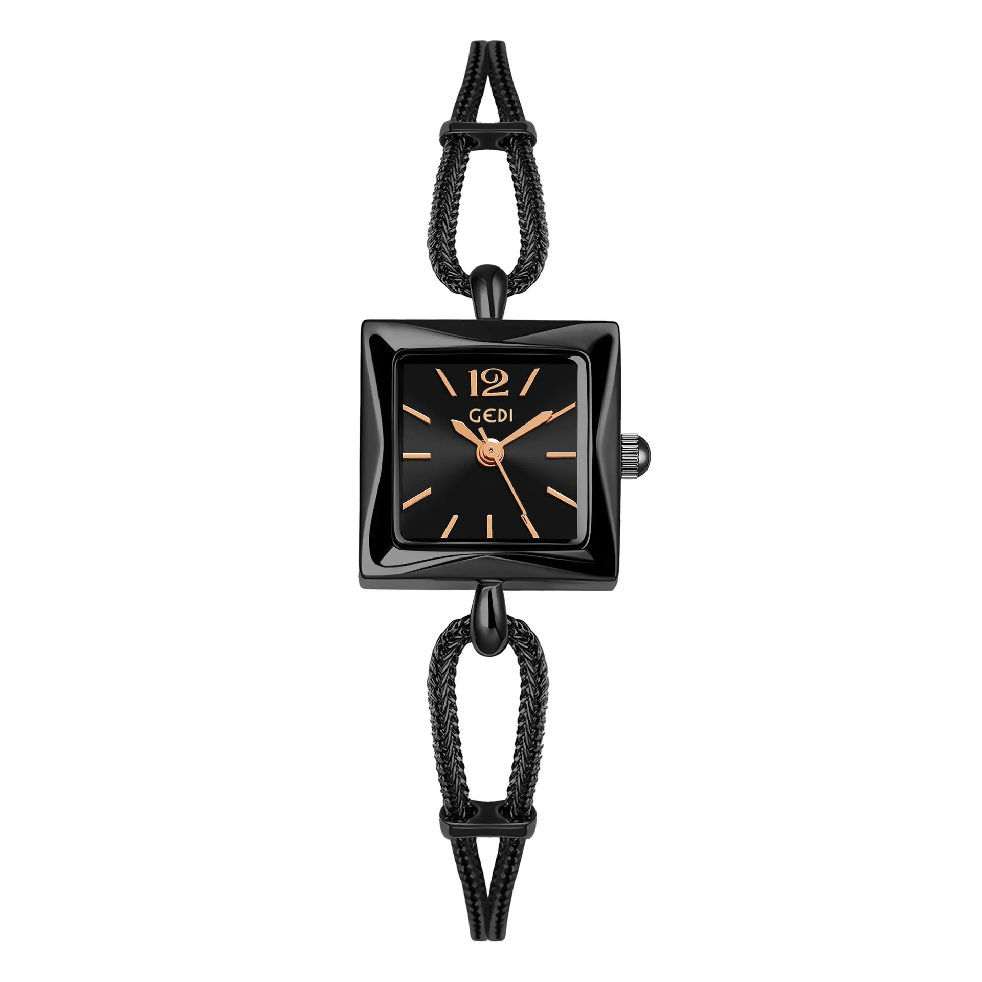 High-grade Simple Small Square Plate Alloy Bracelet Watch Antique Style - Image 5