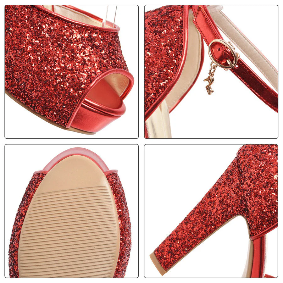 High Heel Platform Sandals - Image 18